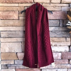 Michael Kors red knit scarf NWT